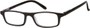 Angle of The Corey in Black, Women's and Men's Rectangle Reading Glasses