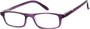 Angle of The Corey in Purple, Women's and Men's Rectangle Reading Glasses