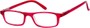 Angle of The Corey in Red/Pink, Women's and Men's Rectangle Reading Glasses