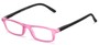 Angle of The Sylvia in Pink/Black, Women's and Men's Rectangle Reading Glasses