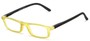 Angle of The Sylvia in Yellow/Black, Women's and Men's Rectangle Reading Glasses