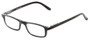 Angle of The Sylvia in Black, Women's and Men's Rectangle Reading Glasses