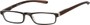 Angle of The Duvall in Black/Brown, Women's and Men's Rectangle Reading Glasses