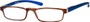 Angle of The Duvall in Brown Blue, Women's and Men's Rectangle Reading Glasses