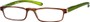 Angle of The Duvall in Brown/Green, Women's and Men's Rectangle Reading Glasses