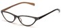 Angle of The Megan in Black/Brown, Women's Cat Eye Reading Glasses