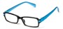Angle of The Hamlet in Black/Blue, Women's and Men's Rectangle Reading Glasses
