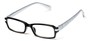 Angle of The Hamlet in Black/Silver, Women's and Men's Rectangle Reading Glasses