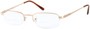 Angle of The Winchester Bifocal in Matte Gold, Women's and Men's Rectangle Reading Glasses