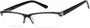 Angle of The Gershwin in Black/Clear, Women's and Men's Rectangle Reading Glasses