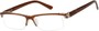 Angle of The Gershwin in Brown/Clear, Women's and Men's Rectangle Reading Glasses