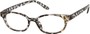 Angle of The Seymour in Black/Clear Leopard, Women's Cat Eye Reading Glasses