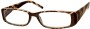 Angle of The Stacey in Brown/Tan Scrolls, Women's Rectangle Reading Glasses