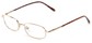 Angle of The Springfield Bifocal in Gold, Women's and Men's Rectangle Reading Glasses