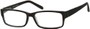 Angle of The Bilson in Black/Clear, Women's and Men's Rectangle Reading Glasses