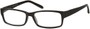 Angle of The Bilson in Black, Women's and Men's Rectangle Reading Glasses