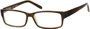 Angle of The Bilson in Brown/Clear, Women's and Men's Rectangle Reading Glasses