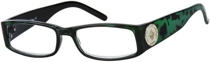 Angle of The Carlotta in Green/Black, Women's and Men's  