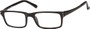 Angle of The Granite in Solid Black, Men's Rectangle Reading Glasses