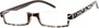 Angle of The Barlow in Grey Tortoise, Women's Rectangle Reading Glasses