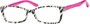 Angle of The Sassy in Zebra/Hot Pink, Women's Rectangle Reading Glasses