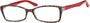 Angle of The Sassy in Leopard/Red, Women's Rectangle Reading Glasses