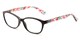 Angle of The Lilac in Black, Women's Cat Eye Reading Glasses