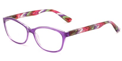 Angle of The Lilac in Purple, Women's Cat Eye Reading Glasses