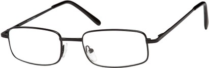 Angle of The Dudley in Black, Women's and Men's Rectangle Reading Glasses