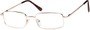 Angle of The Dudley in Gold, Women's and Men's Rectangle Reading Glasses