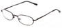 Angle of The Libra in Black, Women's and Men's Oval Reading Glasses