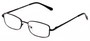 Angle of The Noah in Black, Women's and Men's Rectangle Reading Glasses