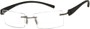 Angle of The Composer Bifocal in Black/Silver, Women's and Men's Rectangle Reading Glasses