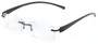 Angle of The Marquee in Black/Black, Women's and Men's Retro Square Reading Glasses