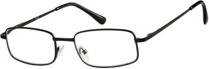 Angle of The Bedford in Black, Men's Square Reading Glasses