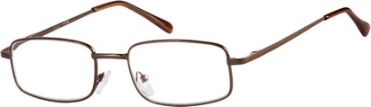 Angle of The Bedford in Bronze, Men's Square Reading Glasses