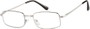 Angle of The Bedford in Silver, Men's Square Reading Glasses