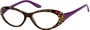 Angle of The Annabelle in Purple/Brown Tortoise, Women's Cat Eye Reading Glasses
