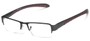Angle of The Roswell in Black/Red, Women's and Men's Rectangle Reading Glasses