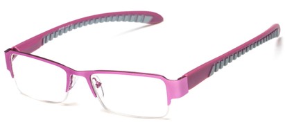 Angle of The Roswell in Pink/Grey, Women's and Men's Rectangle Reading Glasses