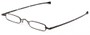 Angle of The Royce Slim Reader in Black, Women's and Men's Rectangle Reading Glasses