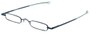 Angle of The Royce Slim Reader in Blue, Women's and Men's Rectangle Reading Glasses