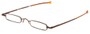 Angle of The Royce Slim Reader in Bronze, Women's and Men's Rectangle Reading Glasses