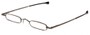 Angle of The Royce Slim Reader in Grey, Women's and Men's Rectangle Reading Glasses