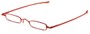 Angle of The Royce Slim Reader in Red, Women's and Men's Rectangle Reading Glasses