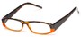 Angle of The Shannon in Tortoise/Orange, Women's Oval Reading Glasses
