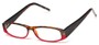 Angle of The Shannon in Tortoise/Red, Women's Oval Reading Glasses