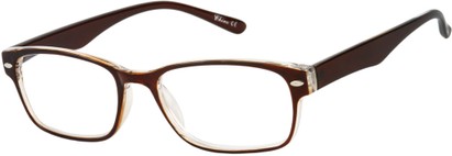 Angle of The Perth in Brown, Women's and Men's Rectangle Reading Glasses