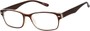 Angle of The Perth in Brown, Women's and Men's Rectangle Reading Glasses