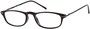 Angle of The Palermo in Black/Grey, Women's and Men's Rectangle Reading Glasses